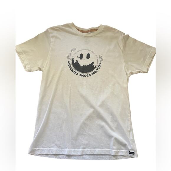 Volcom white modern fit graphic price sign shirt size large unisex - Picture 1 of 7
